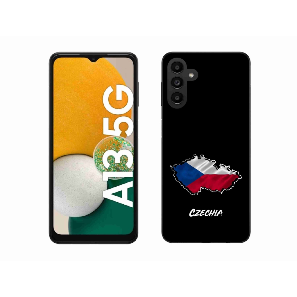 Gelový kryt mmCase na Samsung Galaxy A13 5G - Czechia černé pozadí