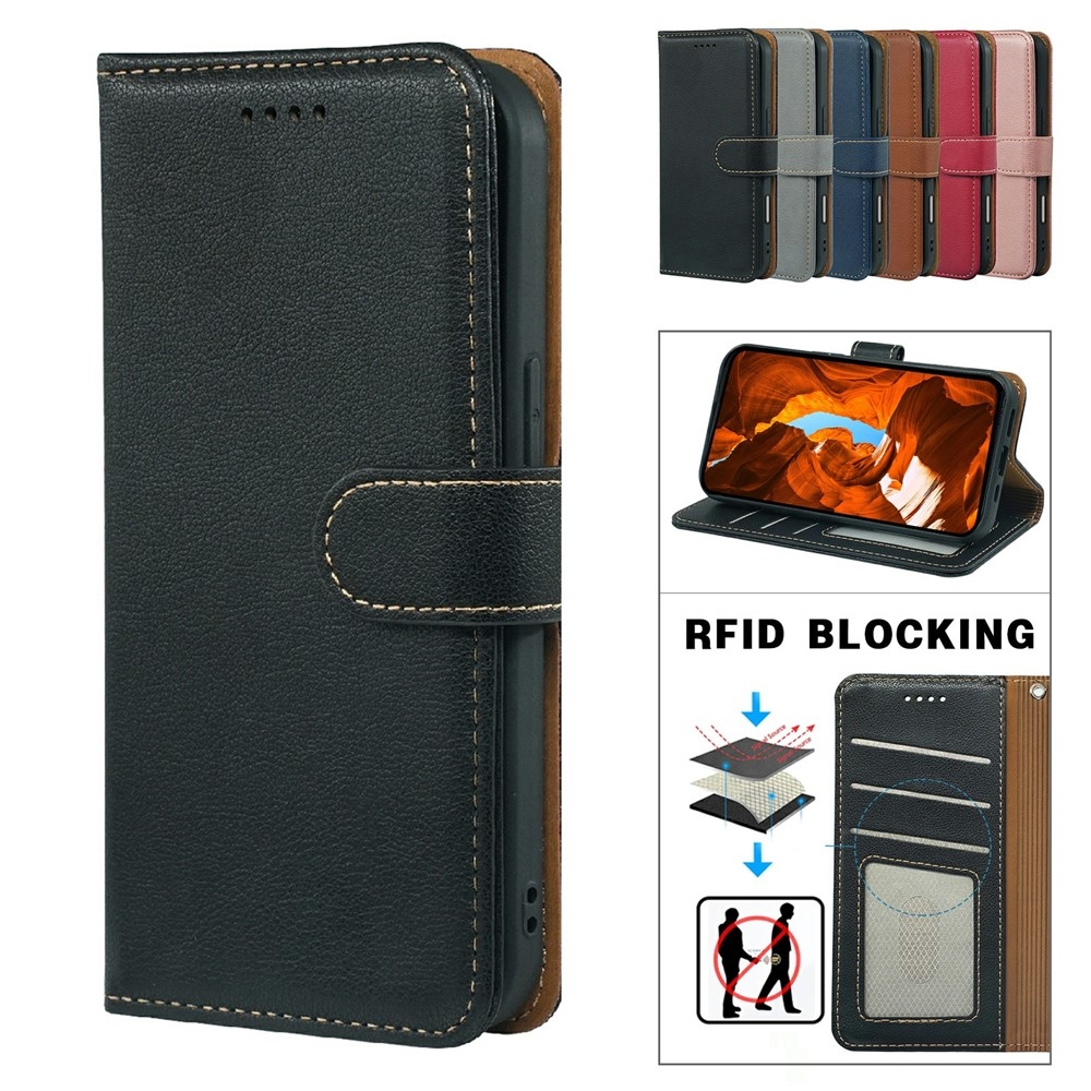 Clasp knížkové pouzdro na Xiaomi Redmi 15 5G - černé