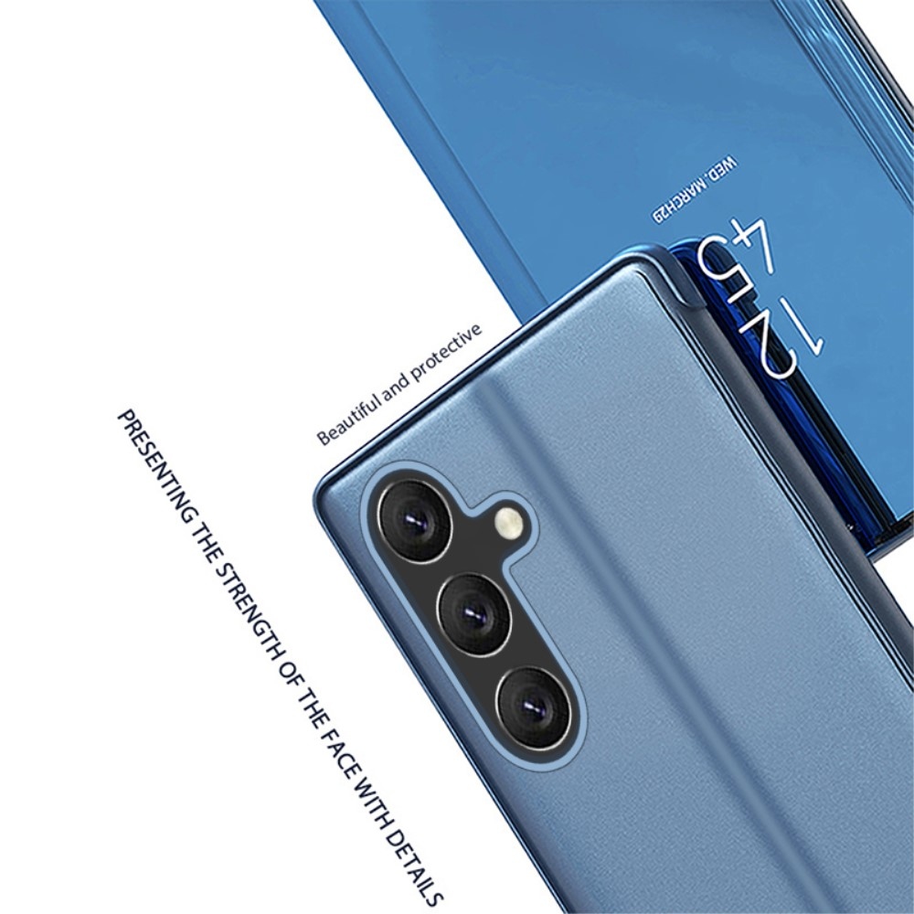 Clear zavírací kryt s matným předkem na Samsung Galaxy A05s - modrý