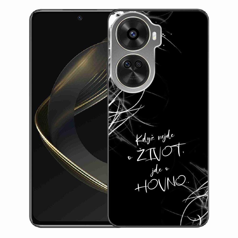Gelový kryt mmCase na Huawei Nova 12 SE - vtipný text 16 černé pozadí