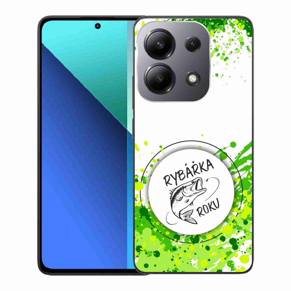 Gelový kryt mmCase na Xiaomi Redmi Note 13 - rybářka roku bílé pozadí