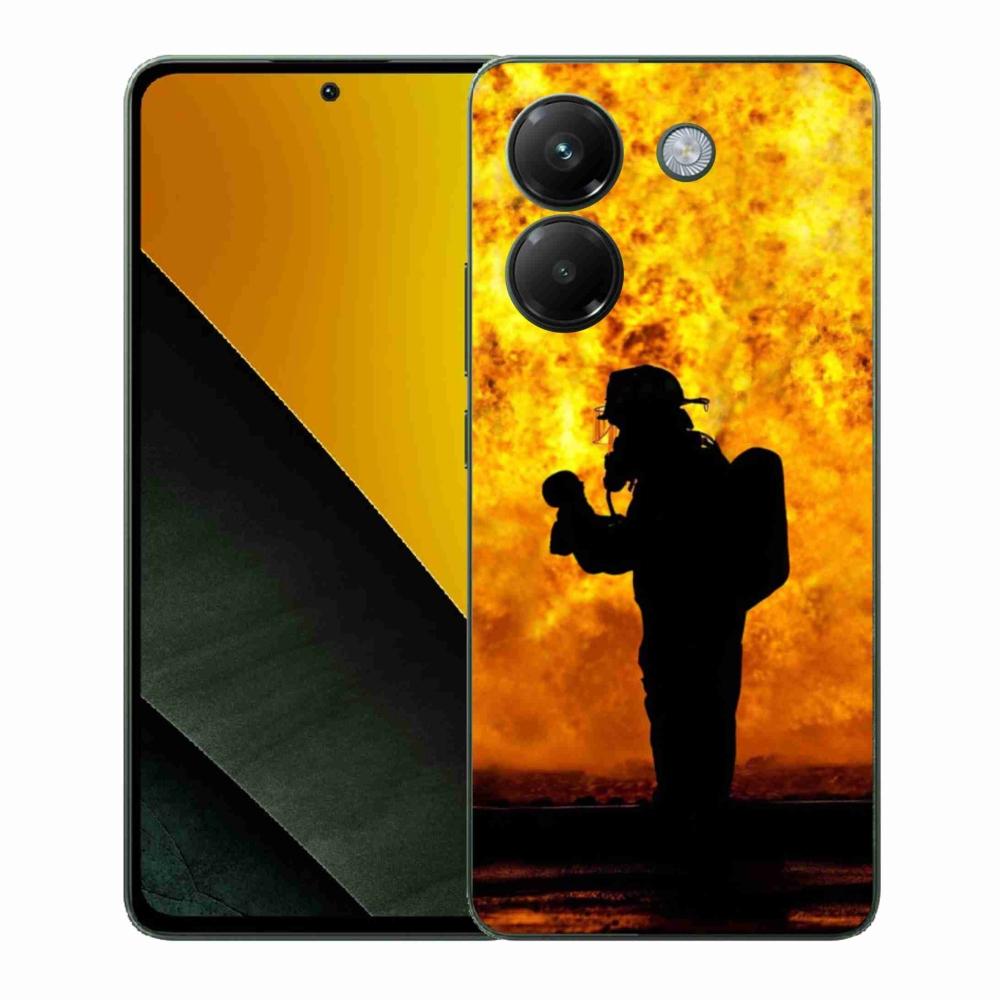 Gelový kryt mmCase na Xiaomi Poco M7 Pro 5G - hasič