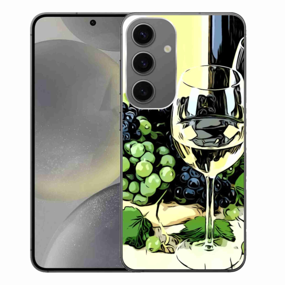 Gelový kryt mmCase na Samsung Galaxy S24+ - sklenka vína