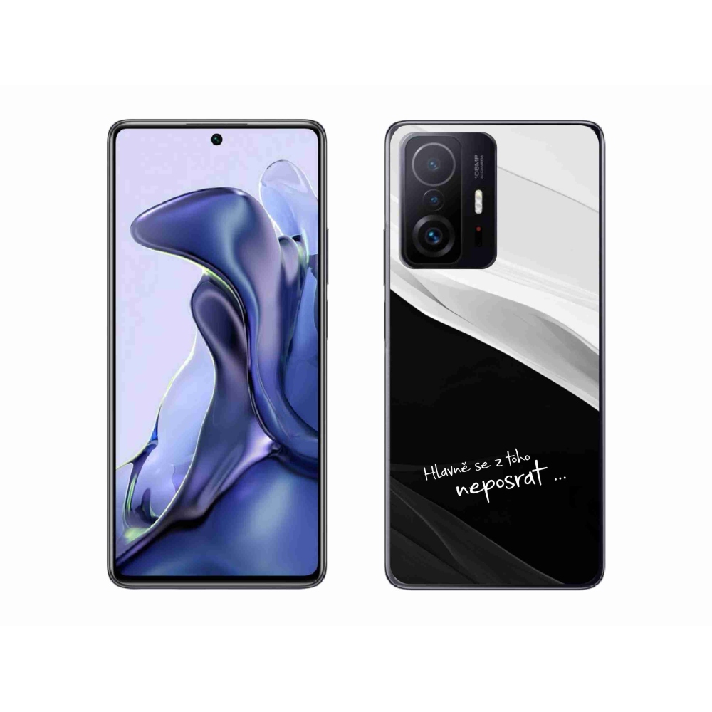 Gelový kryt mmCase na Xiaomi 11T - vtipný text 13 černobílé pozadí