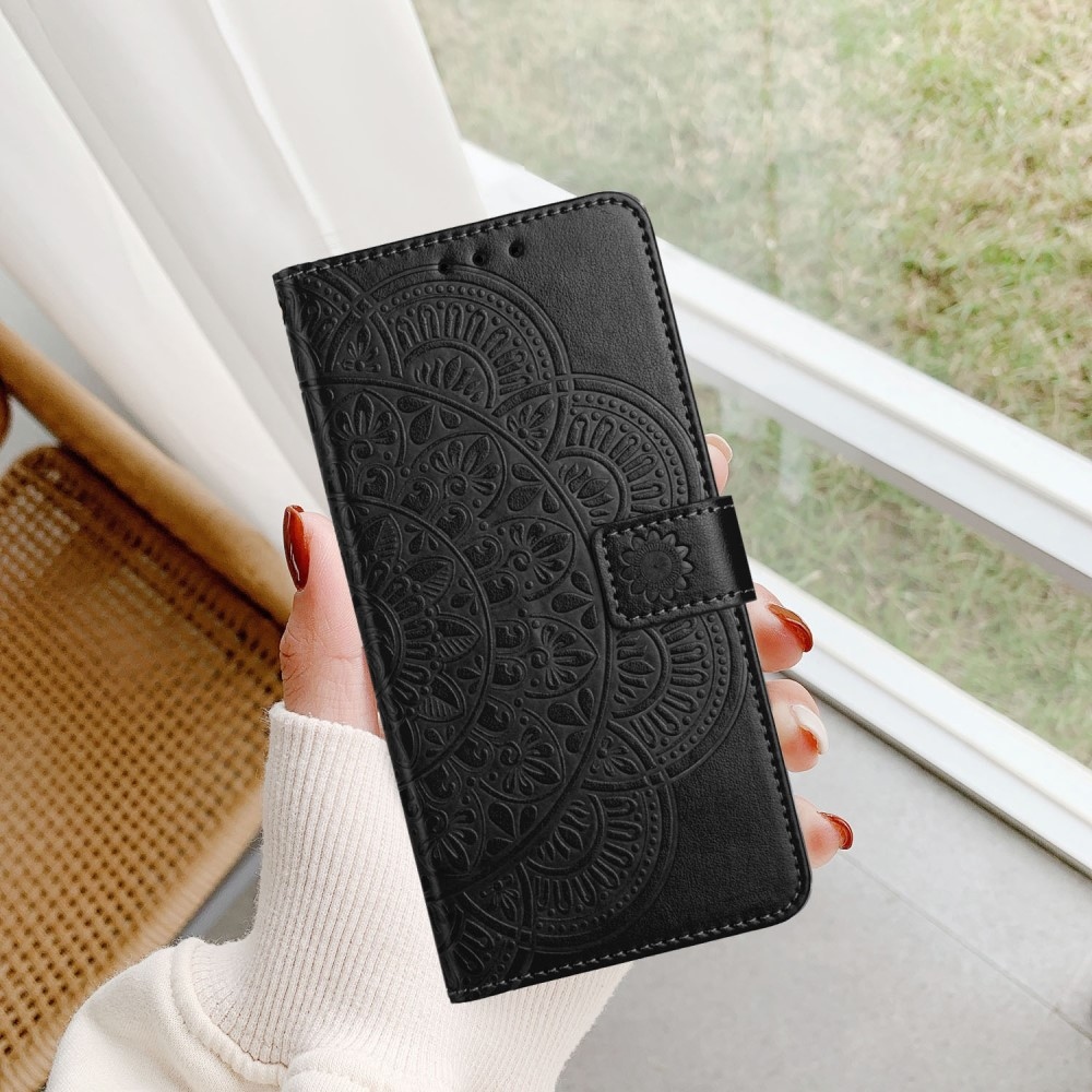 Mandala knížkové pouzdro na Xiaomi Redmi 13C 5G - černé