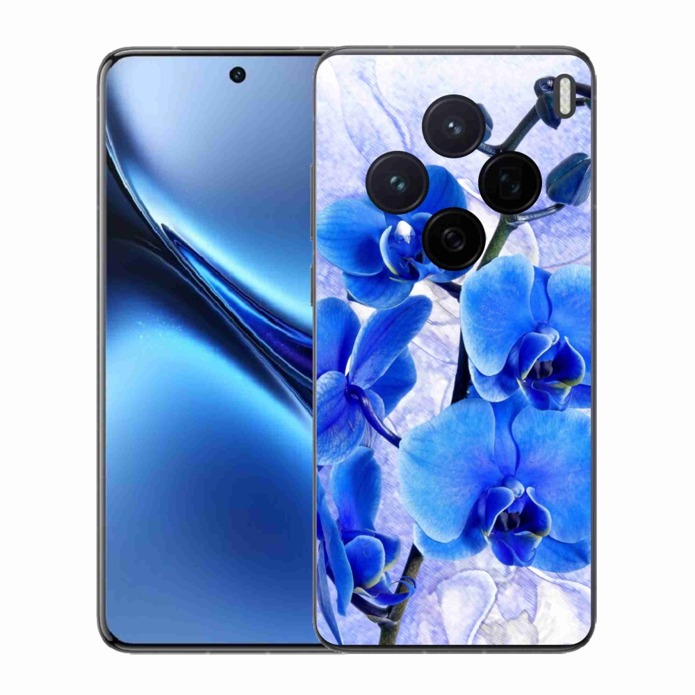 Gelový kryt mmCase na Vivo X200 5G - modré květy