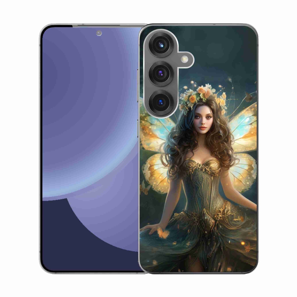 Gelový kryt mmCase na Samsung Galaxy S25 - motýlí žena