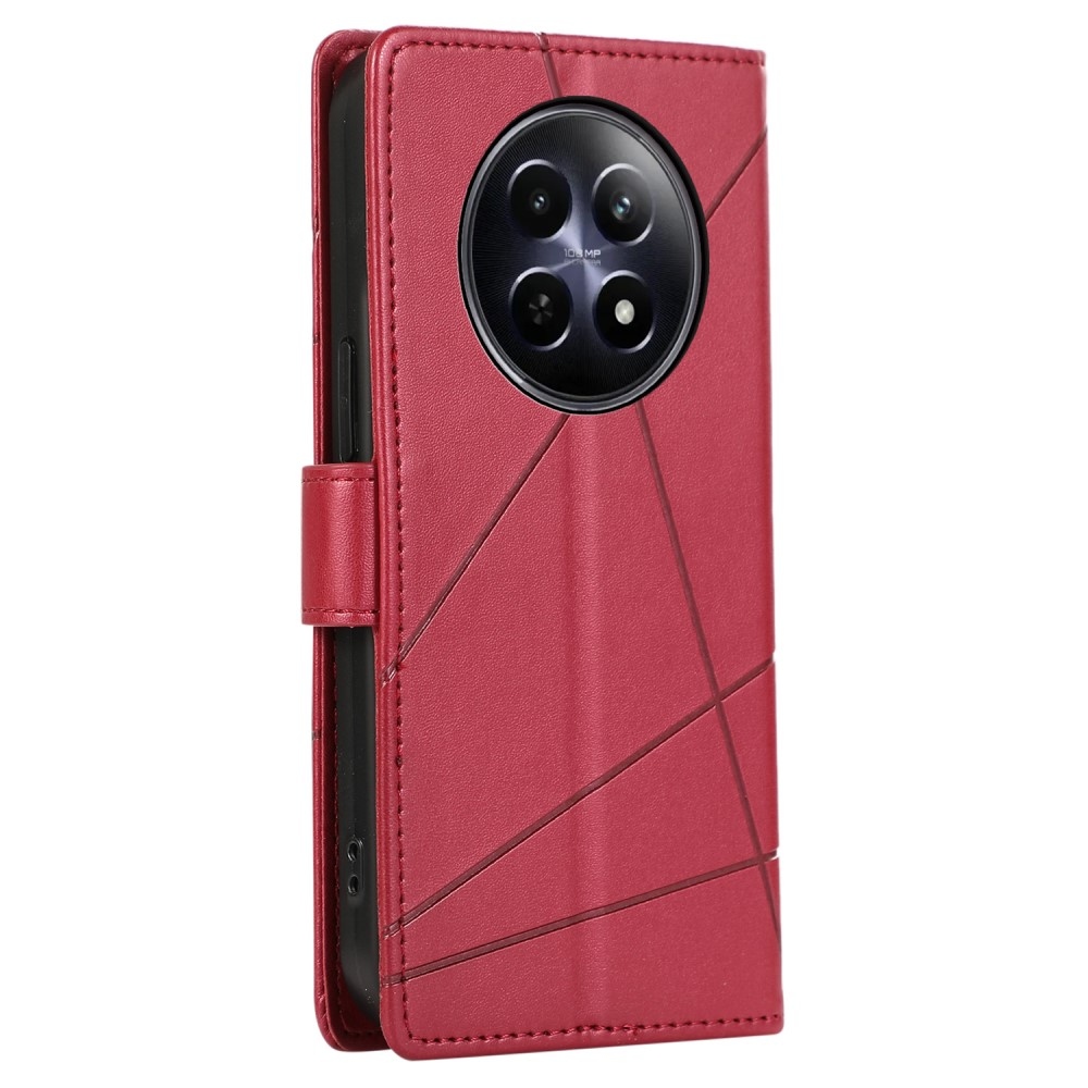 Line knížkové pouzdro na Realme 12 5G/12x 5G - červené