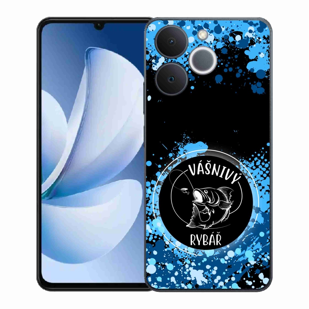 Gelový kryt mmCase na Realme Note 70T - vášnivý rybář černé pozadí