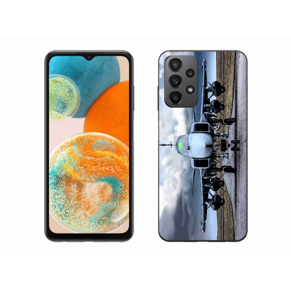 Gelový kryt mmCase na Samsung Galaxy A23 4G/5G - vojenské letadlo
