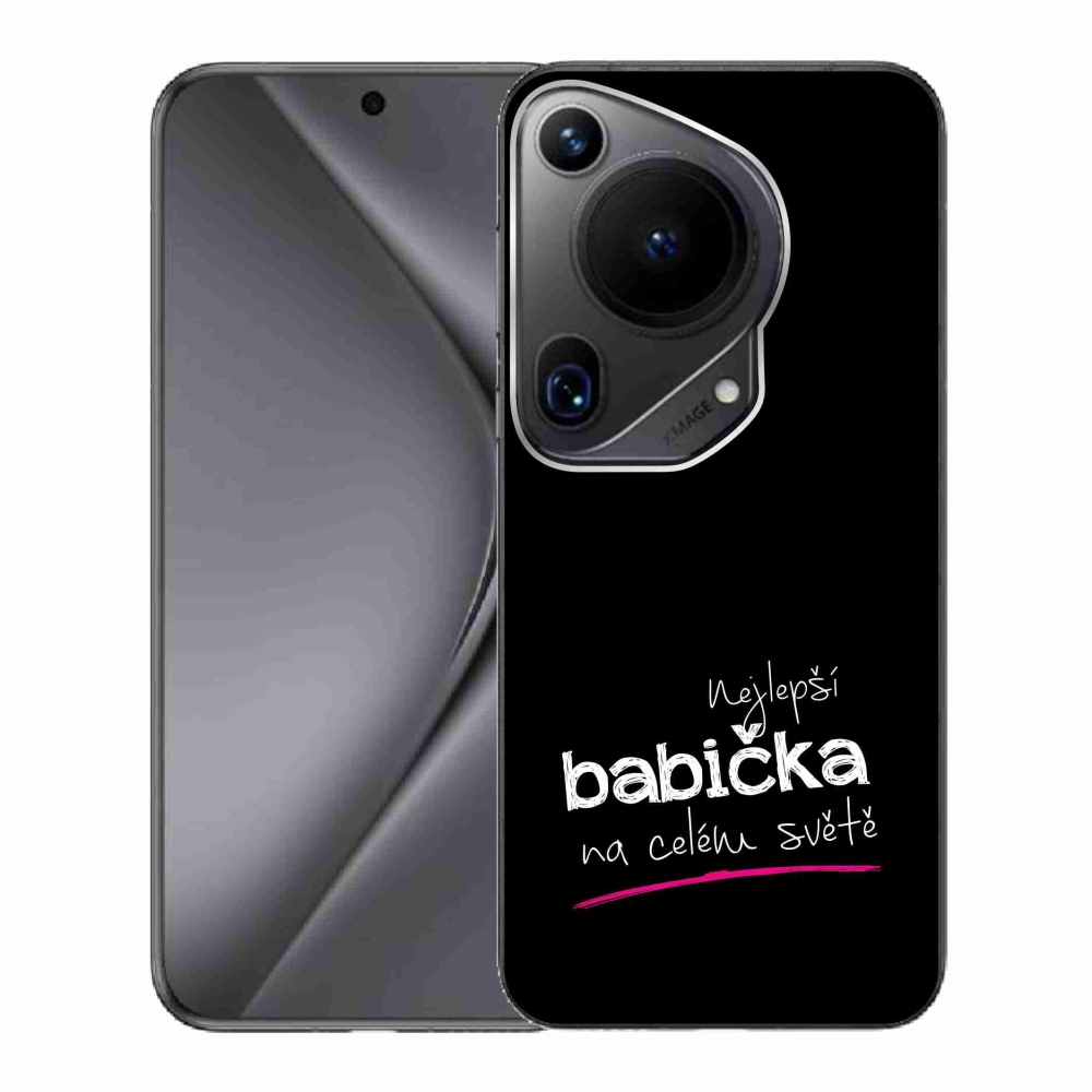 Gelový kryt mmCase na Huawei Pura 70 Ultra - nejlepší babička 4 černé pozadí