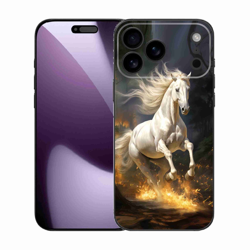 Gelový kryt mmCase na iPhone 17 Pro Max - bílý kůň 2