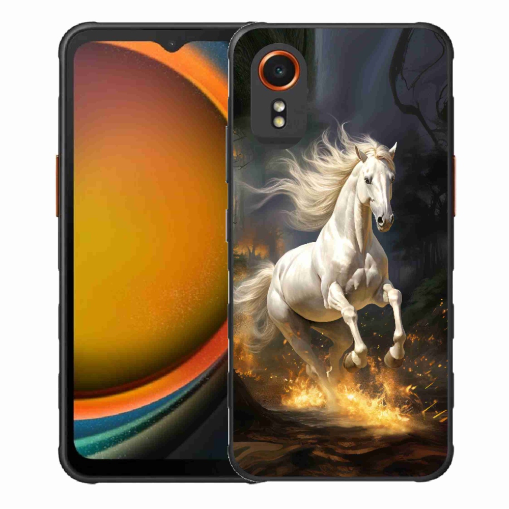 Gelový kryt mmCase na Samsung Galaxy Xcover 7 - bílý kůň 2