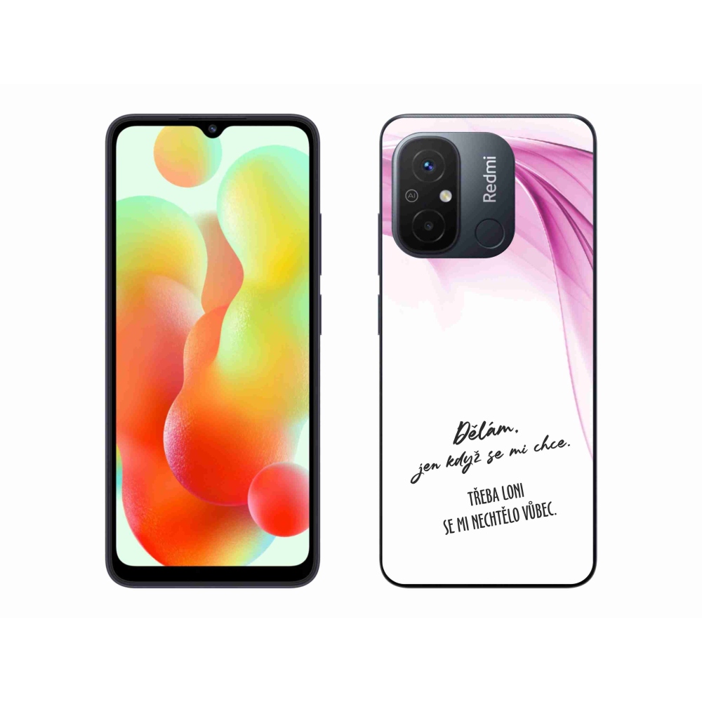 Gelový kryt mmCase na Xiaomi Redmi 12C - vtipný text 12 bílé pozadí