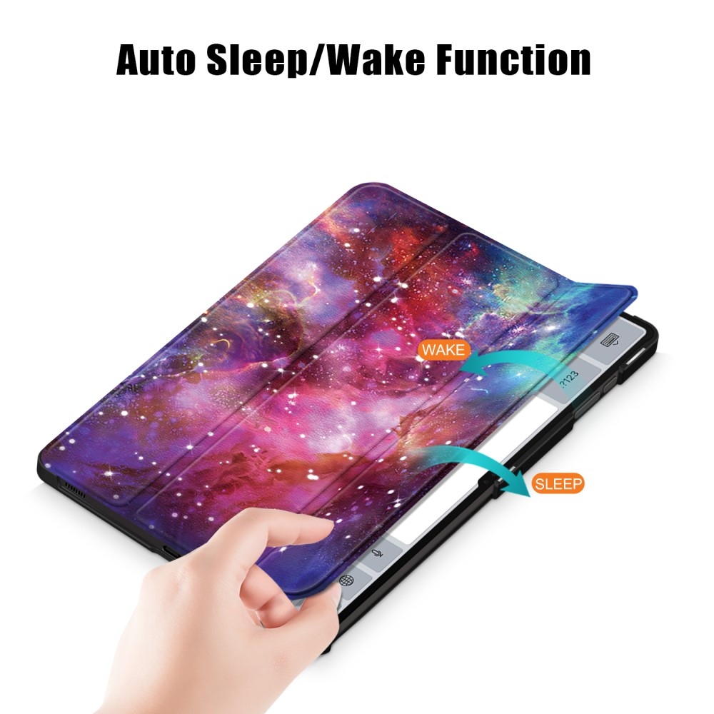Print chytré zavírací pouzdro na Samsung Galaxy Tab S9 Ultra/Tab S10 Ultra - vesmír
