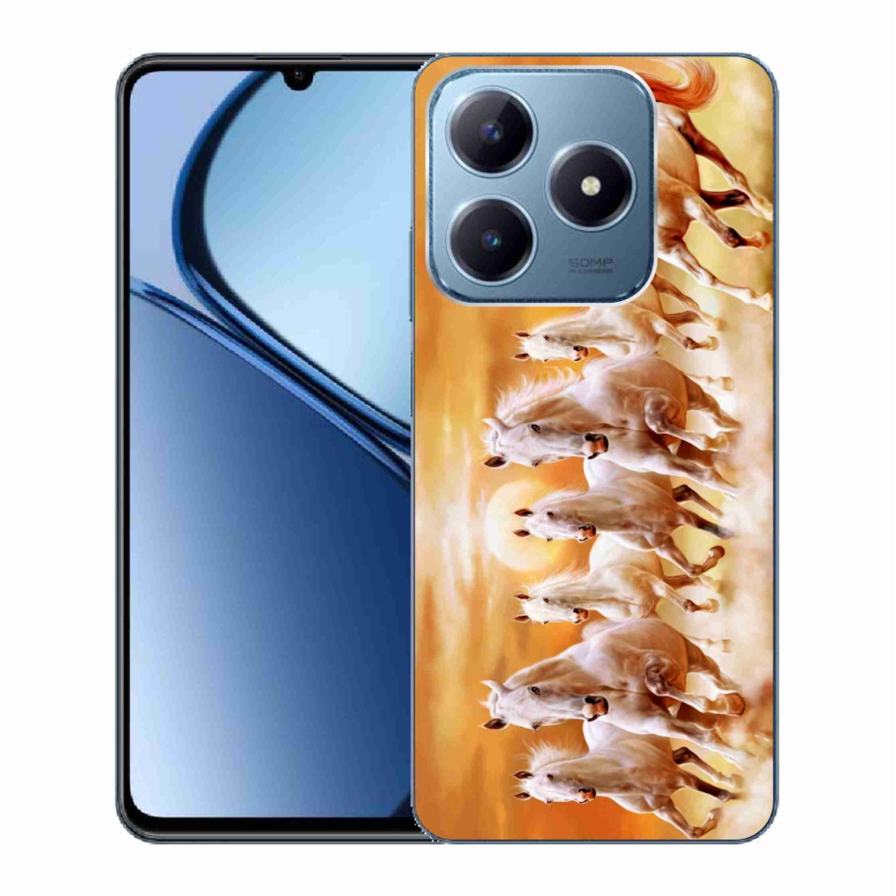 Gelový obal mmCase na Realme C63 - koně 2