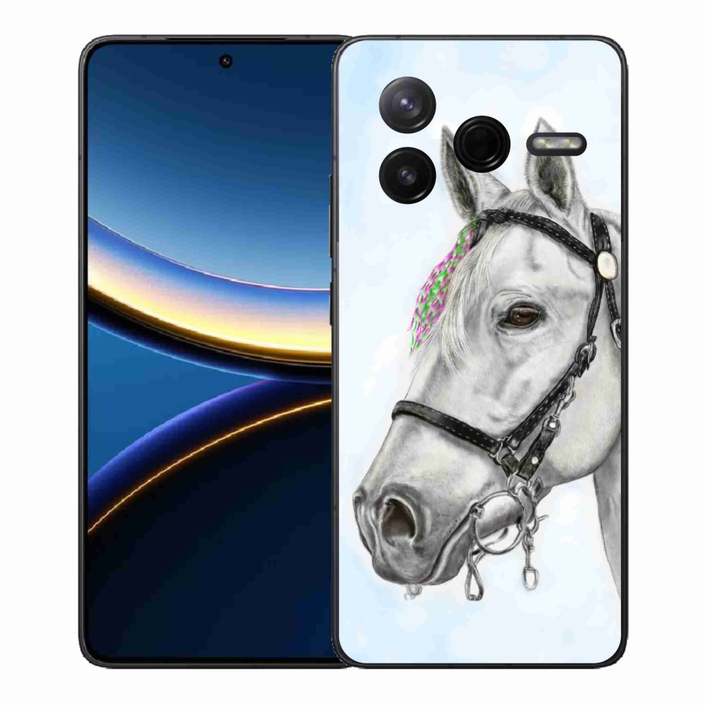 Gelový kryt mmCase na Xiaomi Poco F7 Pro - bílý kůň 1