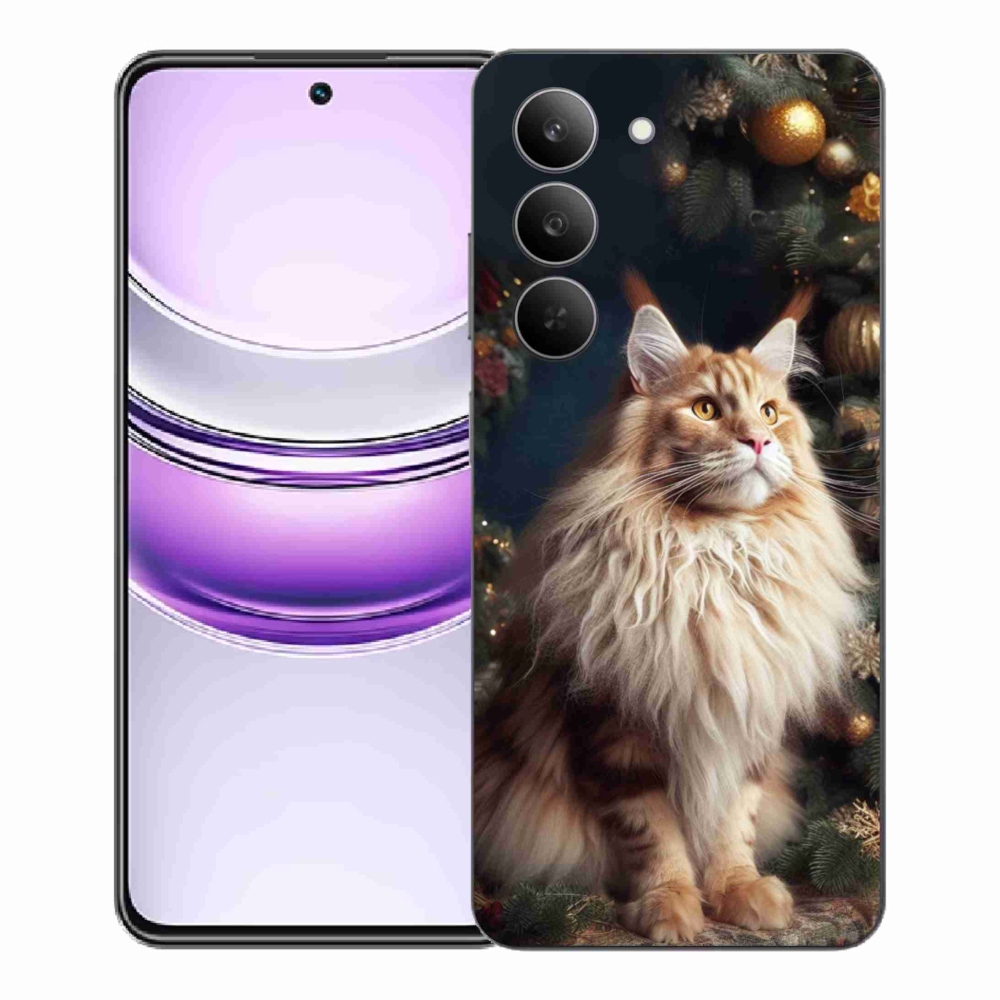 Gelový kryt mmCase na Realme 14x 5G - kočka u stromku