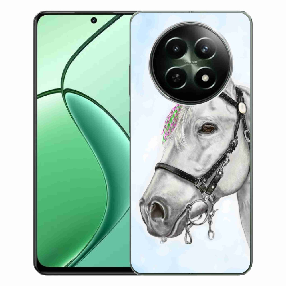 Gelový kryt mmCase na Realme 12 5G/12x 5G - bílý kůň 1
