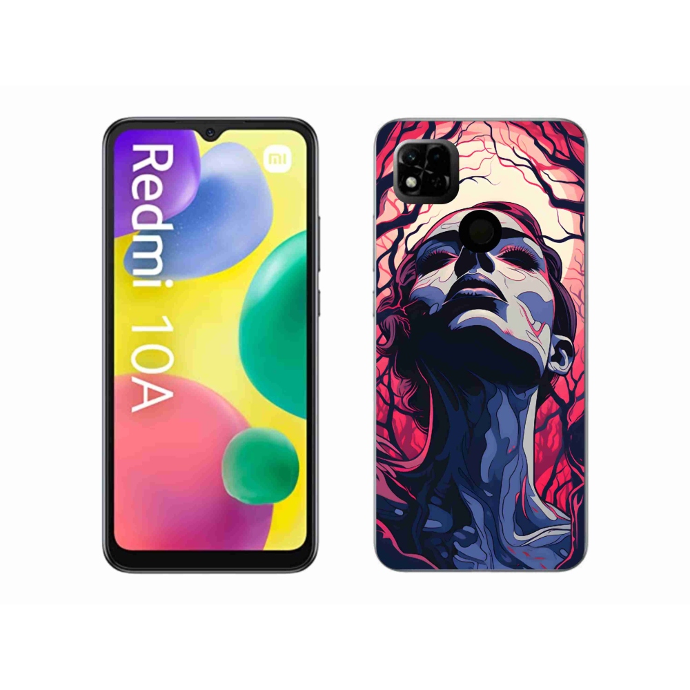 Gelový kryt mmCase na Xiaomi Redmi 10A - abstraktní obličej