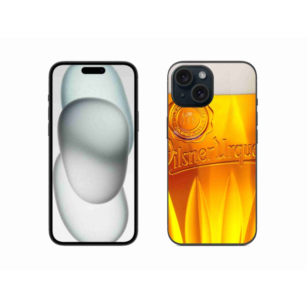 Gelový kryt mmCase na iPhone 15 - pivo