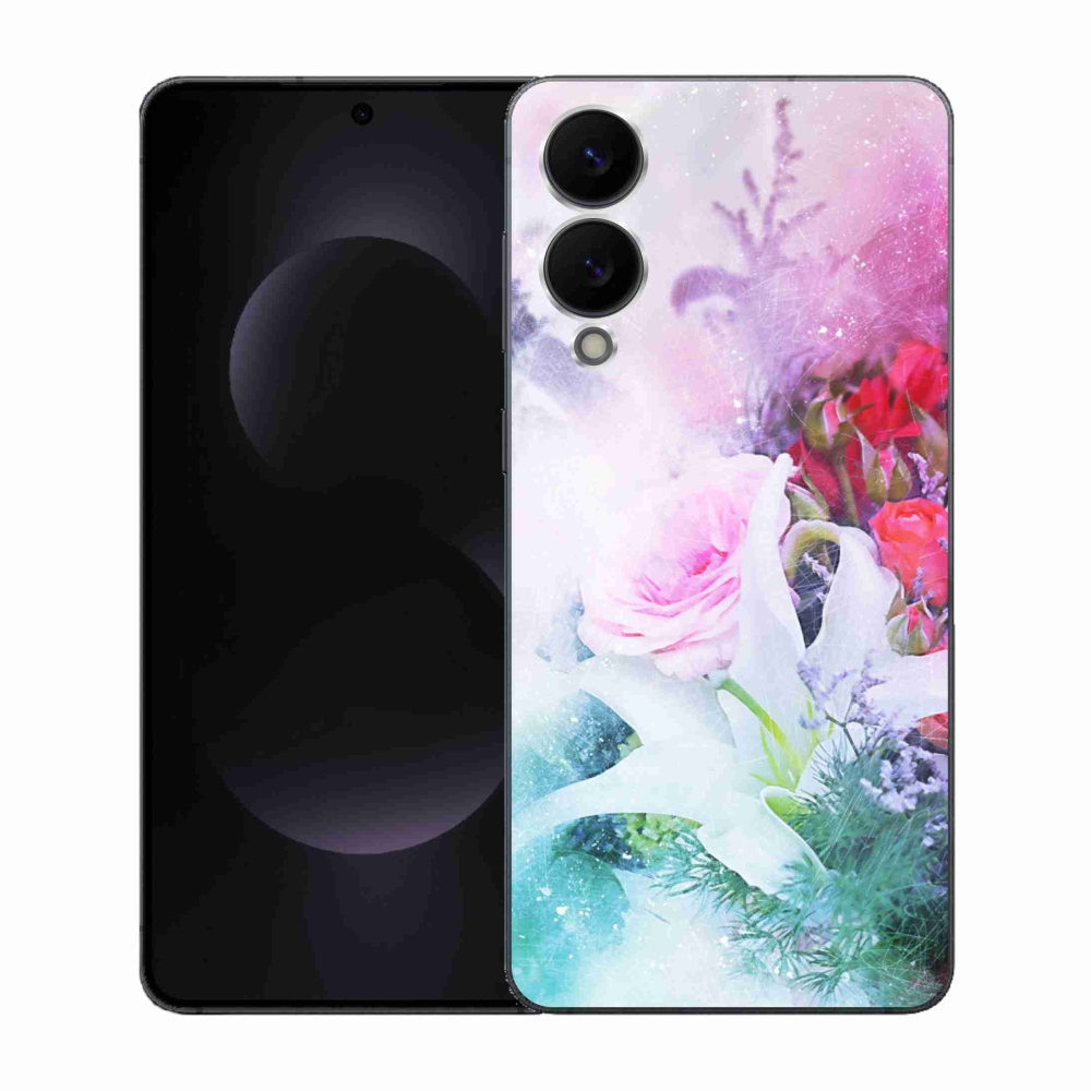Gelový kryt mmCase na Samsung Galaxy S25 Edge - květiny 4