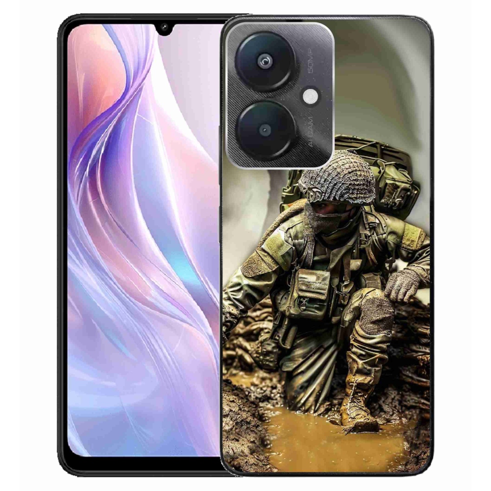 Gelový kryt mmCase na Xiaomi Redmi 13C 5G - voják