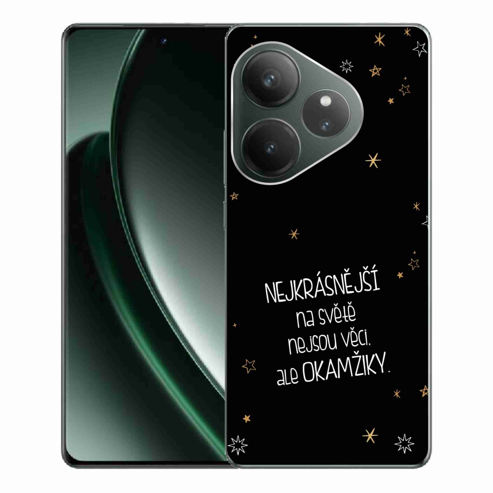 Gelový kryt mmCase na Realme GT 6 5G/GT 6T 5G - citát 4 černé pozadí