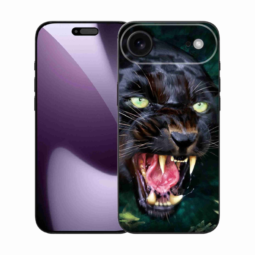 Gelový kryt mmCase na iPhone 17 Air - rozzuřený černý panter