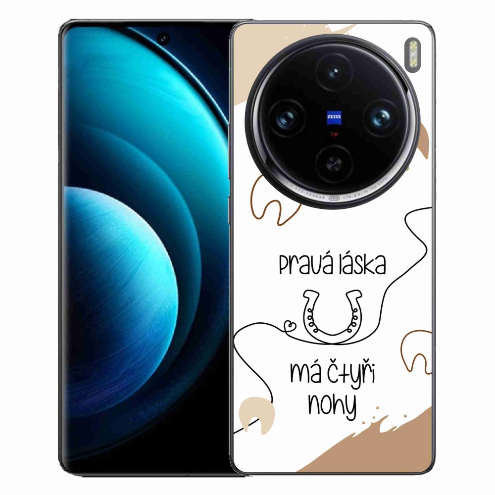 Gelový kryt mmCase na Vivo X100 Pro 5G - koňský motiv bílé pozadí