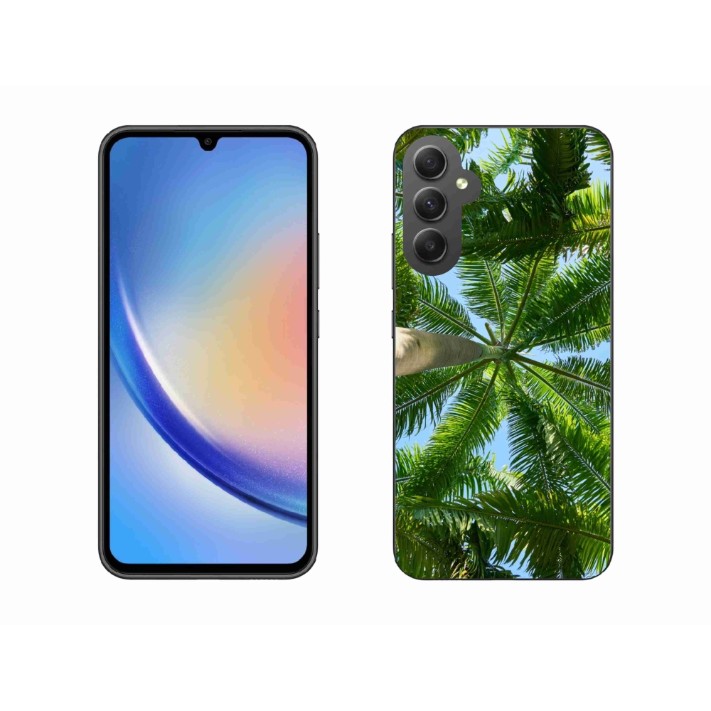 Gelový kryt mmCase na Samsung Galaxy A34 5G - palmy