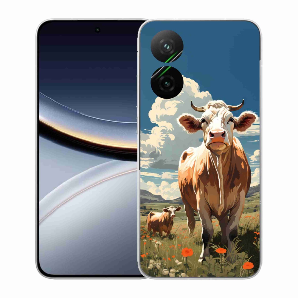 Gelový kryt mmCase na Xiaomi Poco F7 5G - krávy na louce