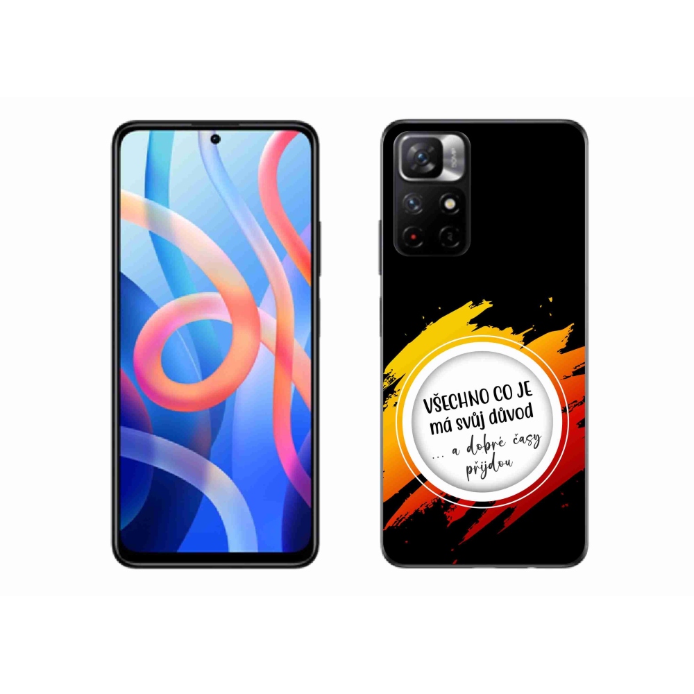 Gelový kryt mmCase na Xiaomi Redmi Note 11S 5G - citát 3 černé pozadí