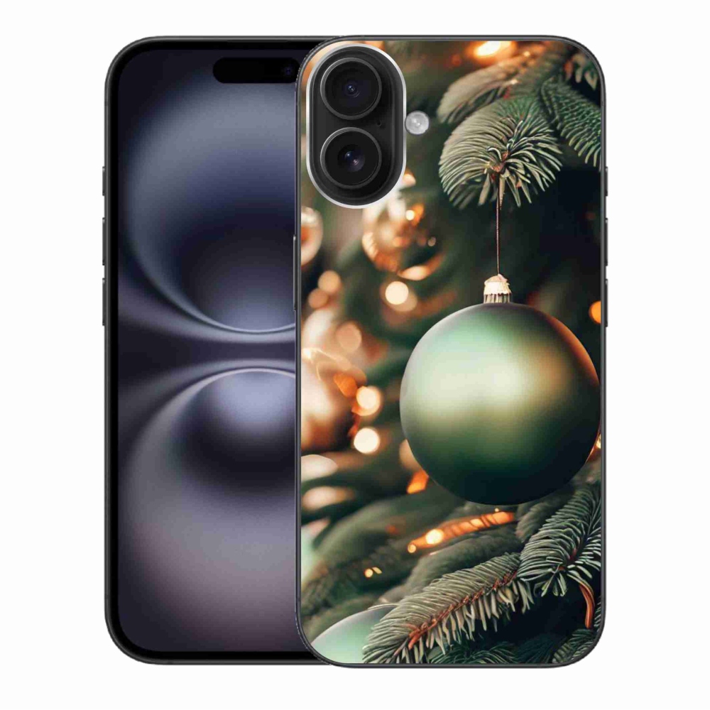 Gelový kryt mmCase na iPhone 16 Plus - vánoční ozdoby 1
