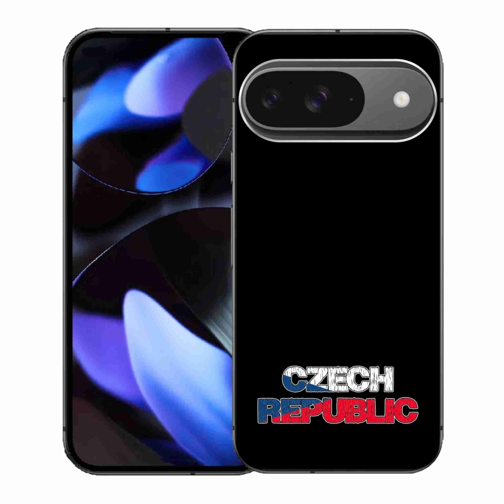 Gelový kryt mmCase na Google Pixel 9/9 Pro - Czech Republic černé pozadí