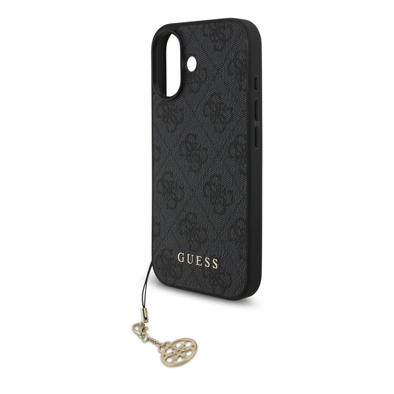 Guess 4G Charm Zadní Kryt pro iPhone 17 Tone on Tone Grey