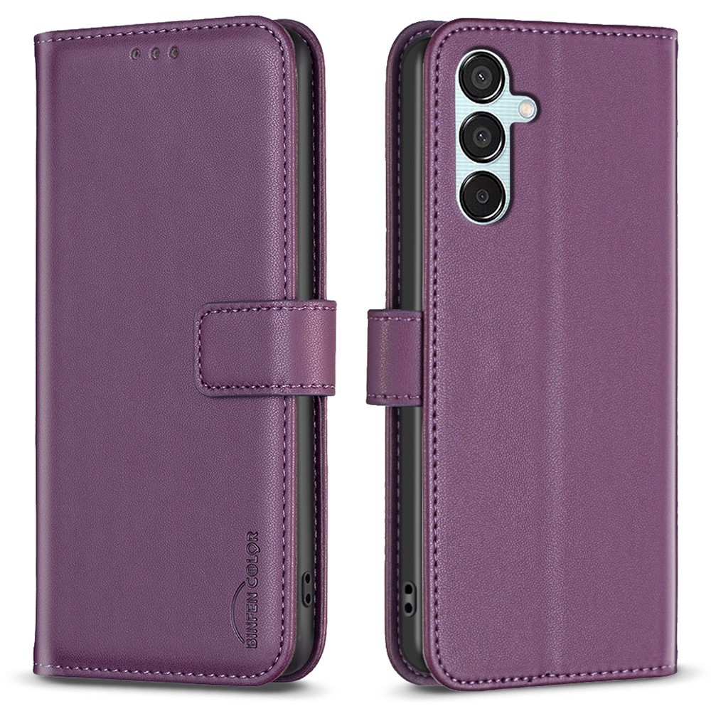 BNF knížkové pouzdro na Samsung Galaxy M15 5G - tmavěfialové