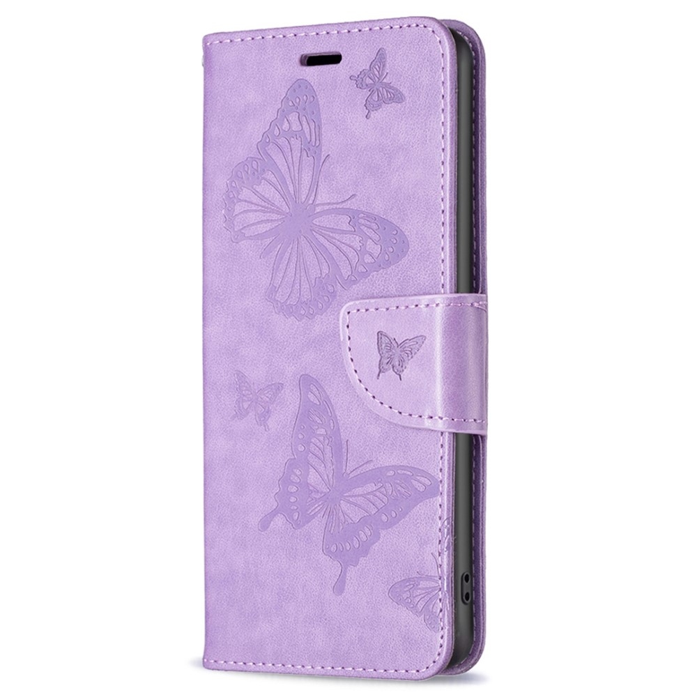 Butterfly knížkové pouzdro na Xiaomi Redmi Note 12S - fialové