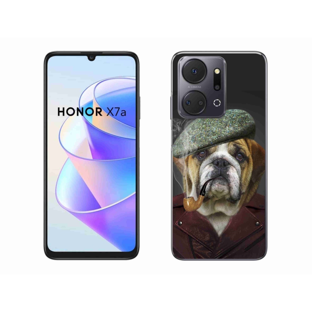 Gelový kryt mmCase na Honor X7a - pes s fajfkou