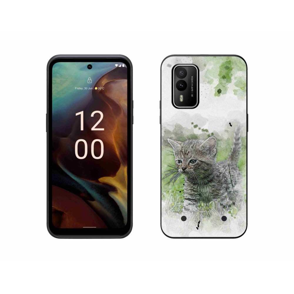 Gelový kryt mmCase na Nokia XR21 - roztomilé kotě 1