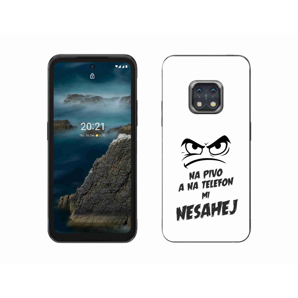 Gelový kryt mmCase na Nokia XR20 - pivní motiv 2 bílé pozadí