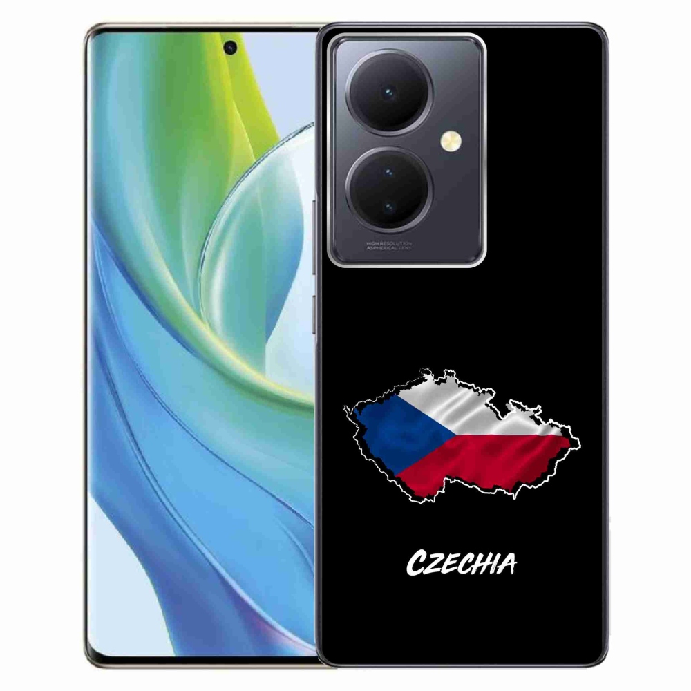 Gelový kryt mmCase na Vivo V29 Lite 5G - Czechia černé pozadí