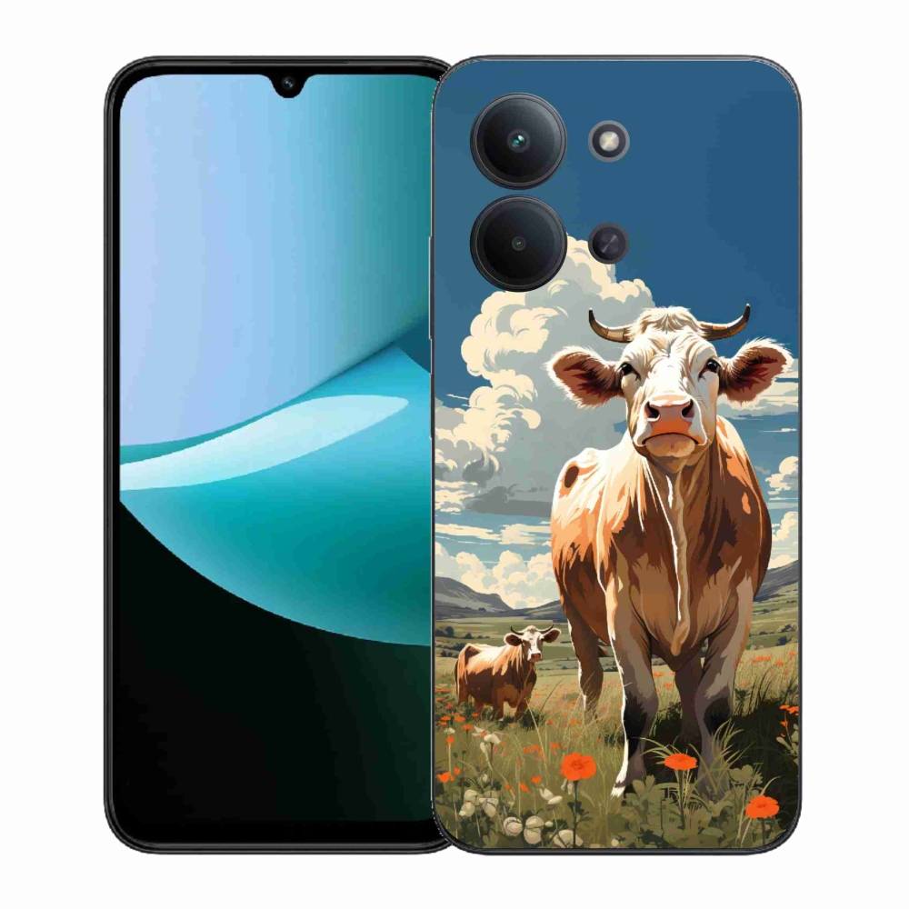 Gelový kryt mmCase na Xiaomi Redmi 15C 4G (171mm)/Poco C85 4G (171mm) - krávy na louce