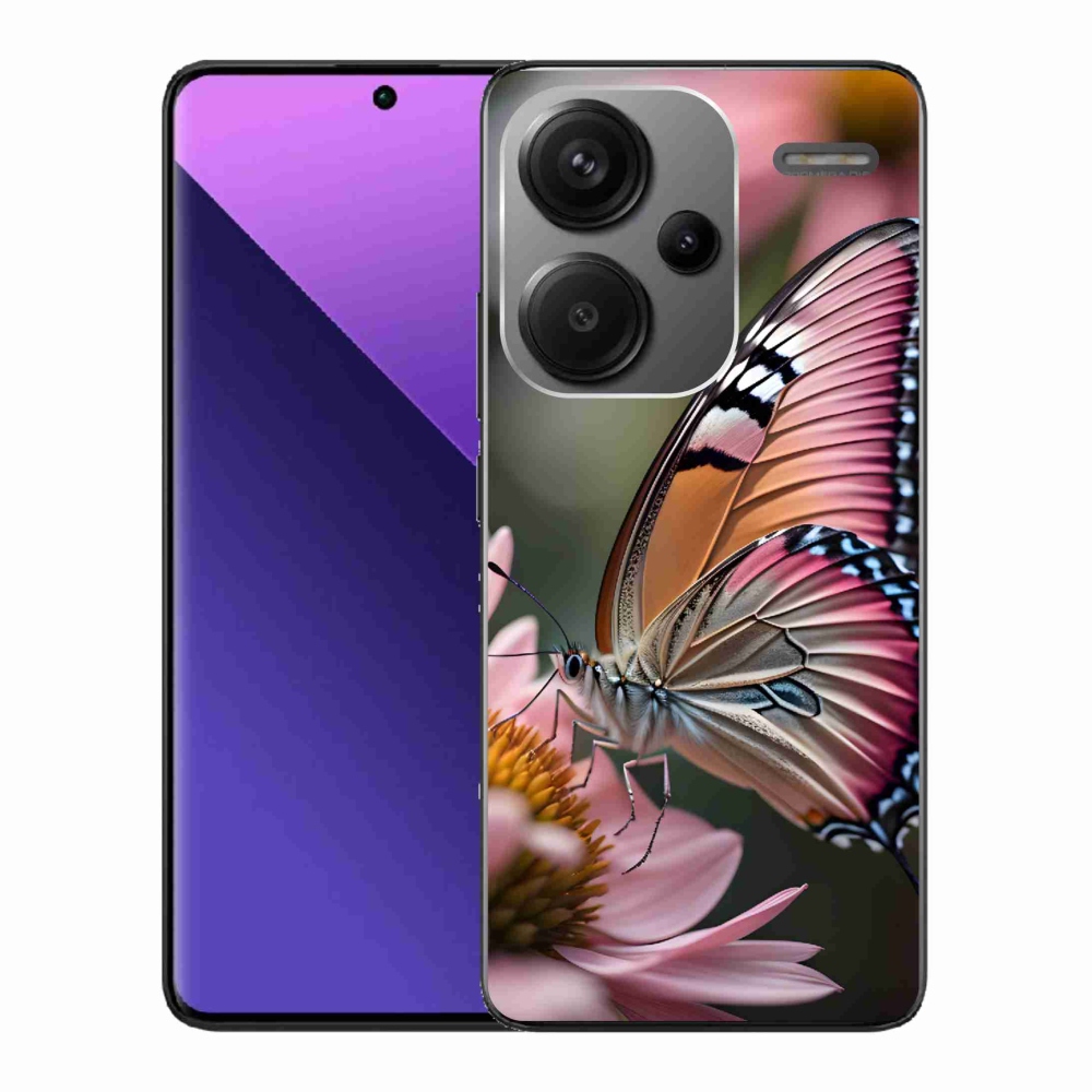 Gelový kryt mmCase na Xiaomi Redmi Note 13 Pro+ 5G - barevný motýl