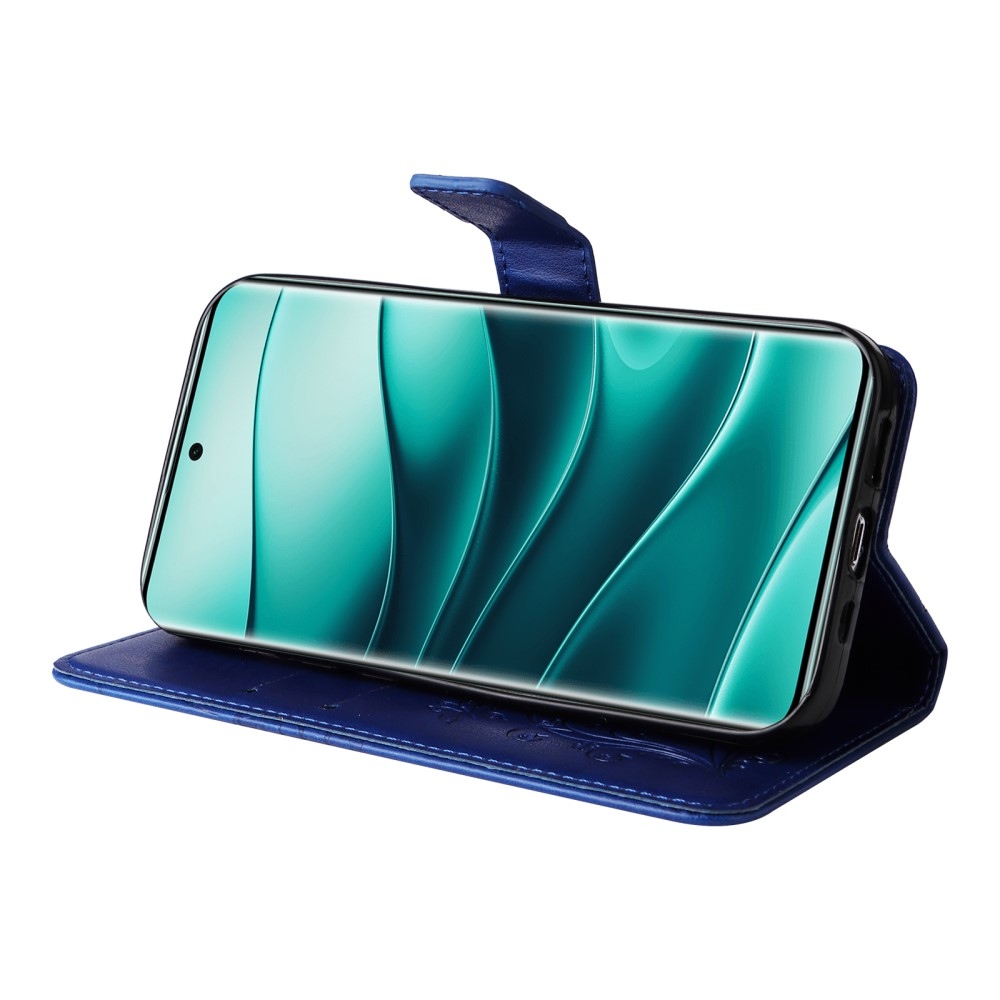 Big Butterfly knížkové pouzdro na Xiaomi Redmi Note 14 Pro 5G/Poco X7 5G/Note 14 Pro+ 5G - modré