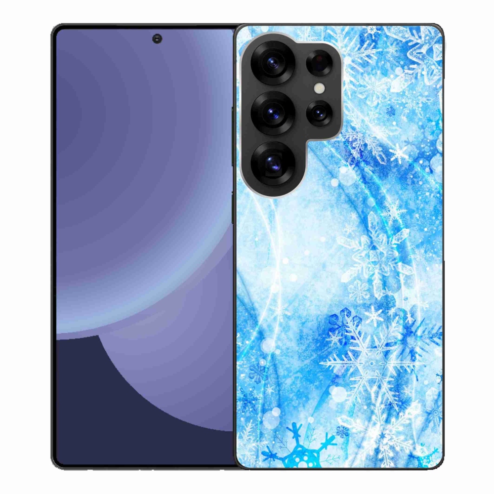 Gelový kryt mmCase na Samsung Galaxy S25 Ultra - sněhové vločky