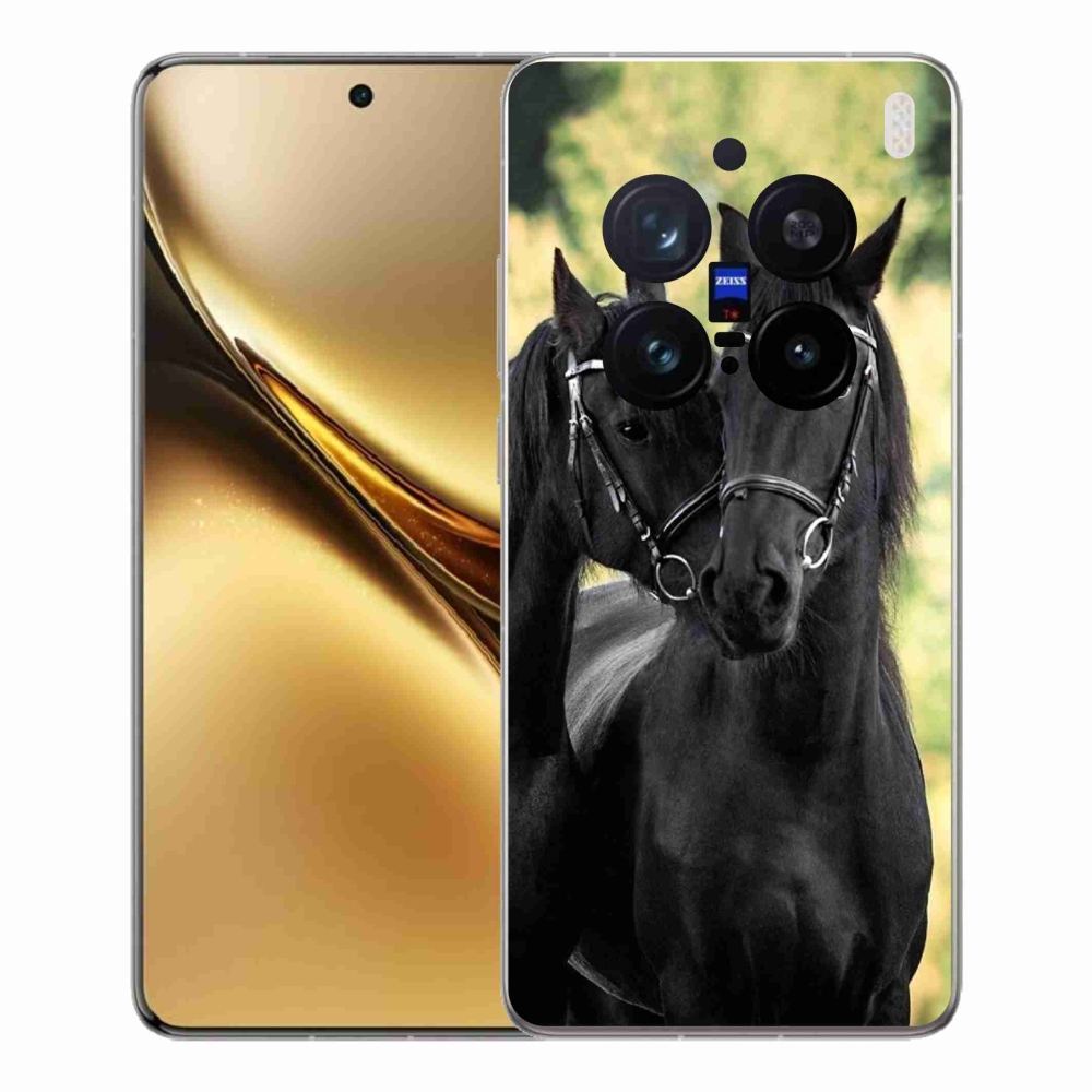 Gelový kryt mmCase na Vivo X200 Pro 5G - dva černí koně