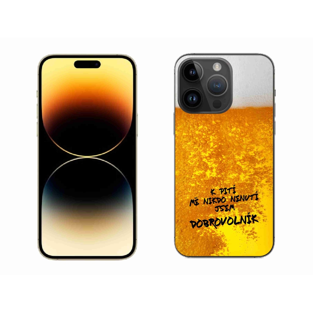 Gelový kryt mmCase na iPhone 14 Pro Max 6.7 - pivní motiv 4