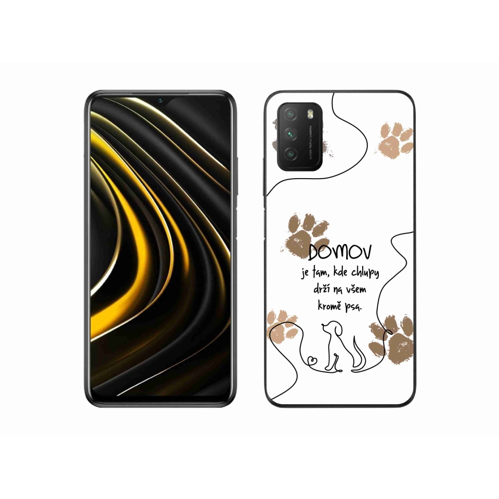 Gelový kryt mmCase na Xiaomi Poco M3 - psí motiv bílé pozadí