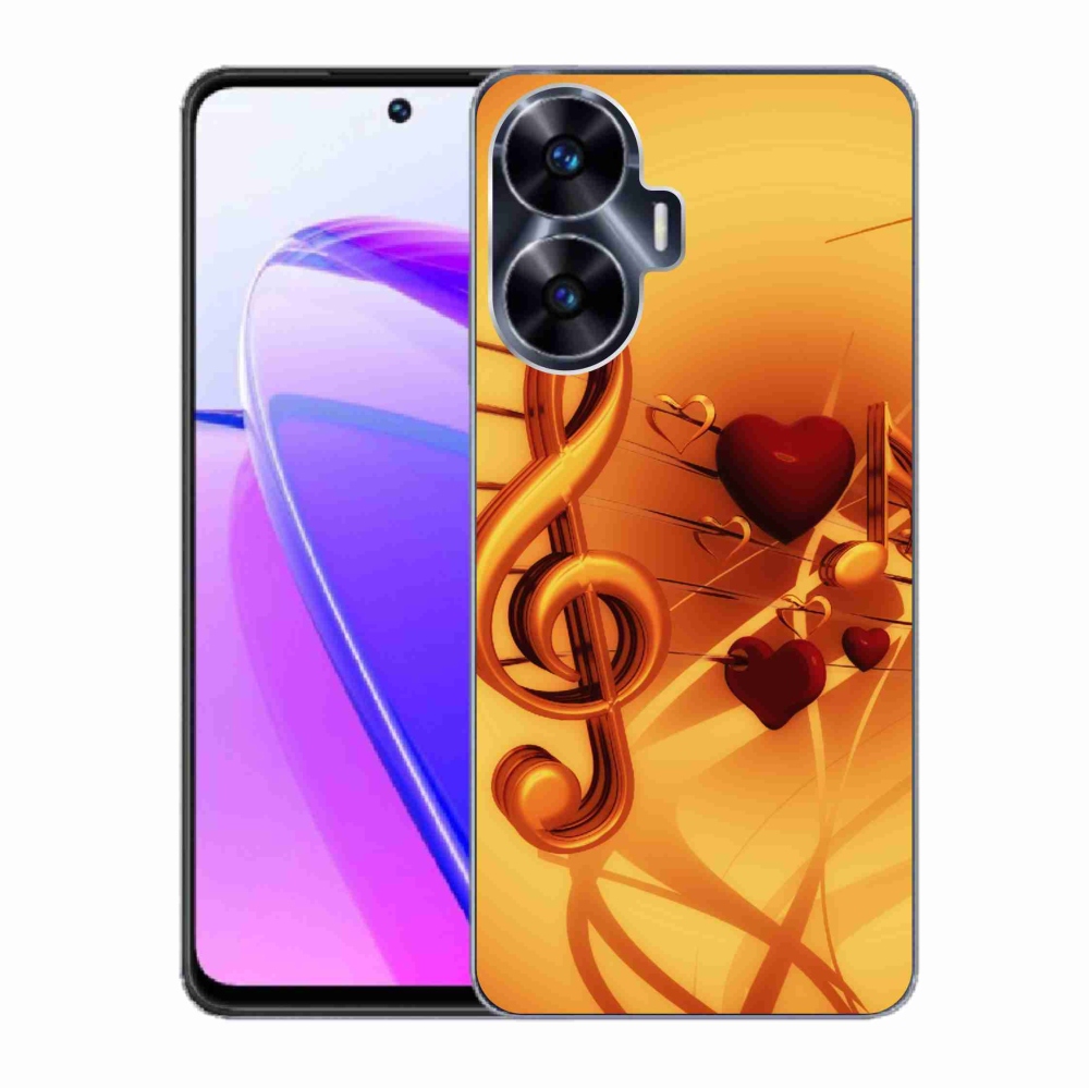 Gelový kryt mmCase na Realme C55 - noty